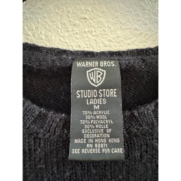 Warner Bros. Tweety Bird Black Wool Blend Sweater Vintage Womens M - Picture 2 of 4
